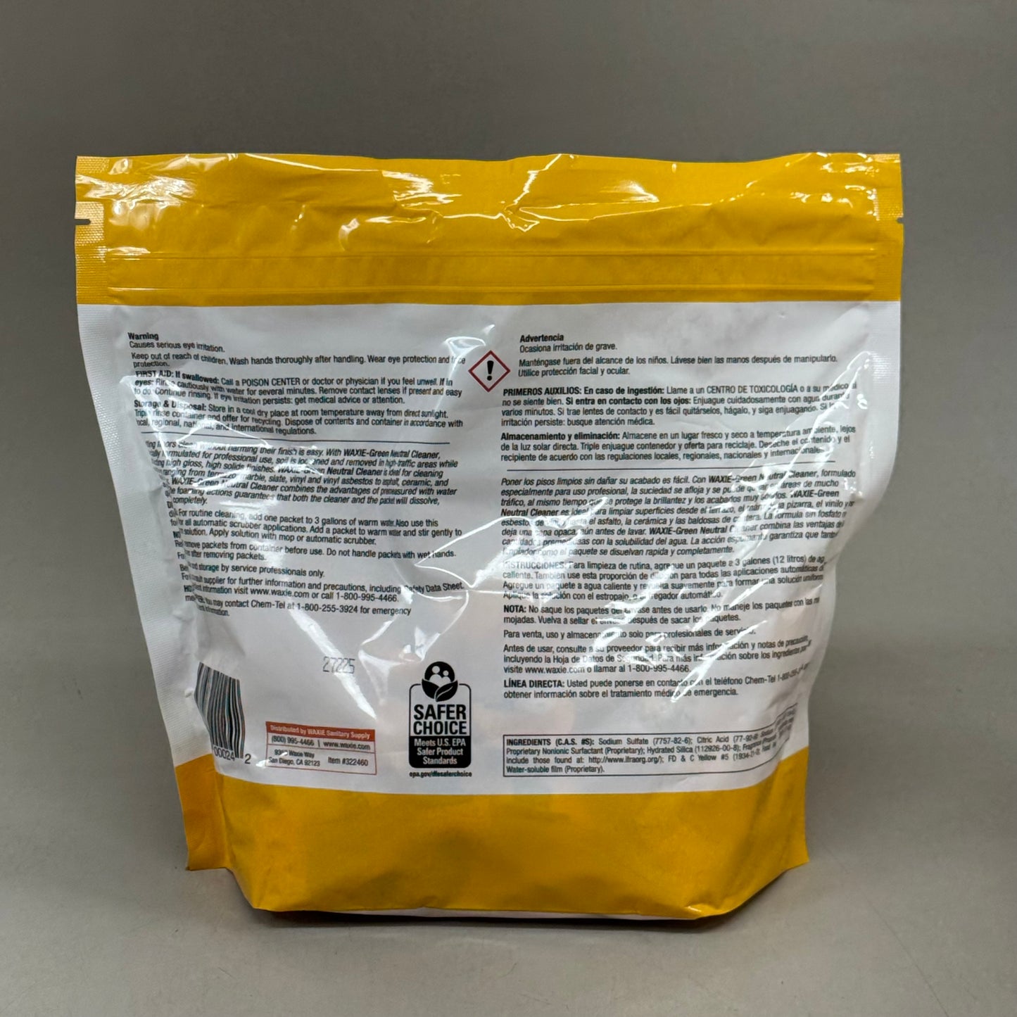 WAXIE-GREEN (2) Neutral Cleaner & Floor Conditioner and Neutralizer Pre-measured Packets