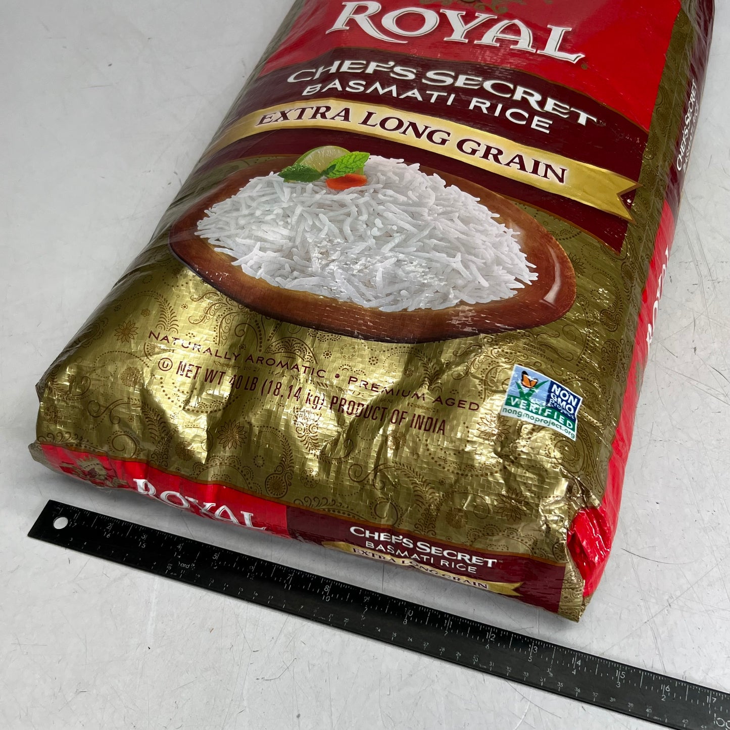 ROYAL Chef's Secret Basmati Rice Extra Long Grain 40lb BB 06/27