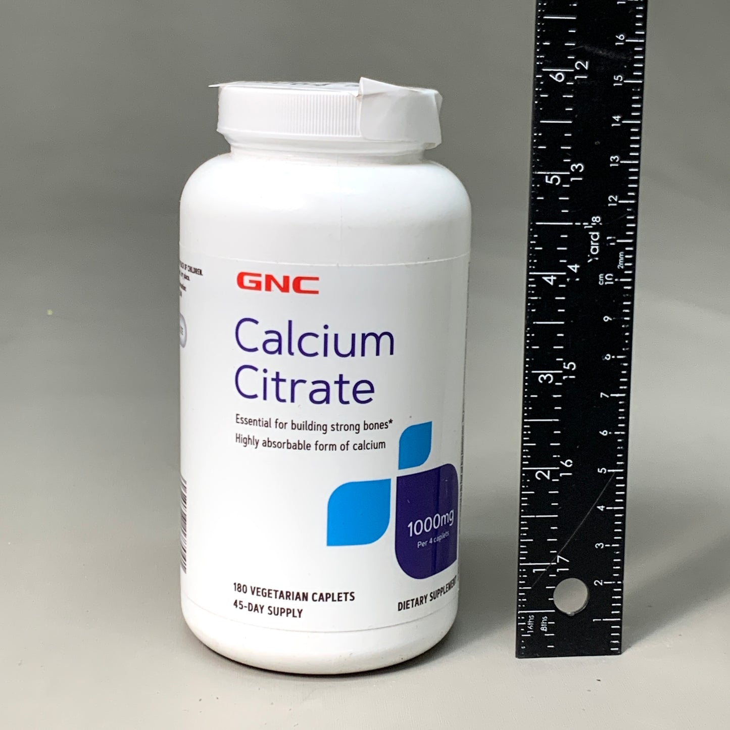 GNC Calcium Citrate Dietary Supplement 1000mg Per 4 Caplets White 097313 10/26 (New)