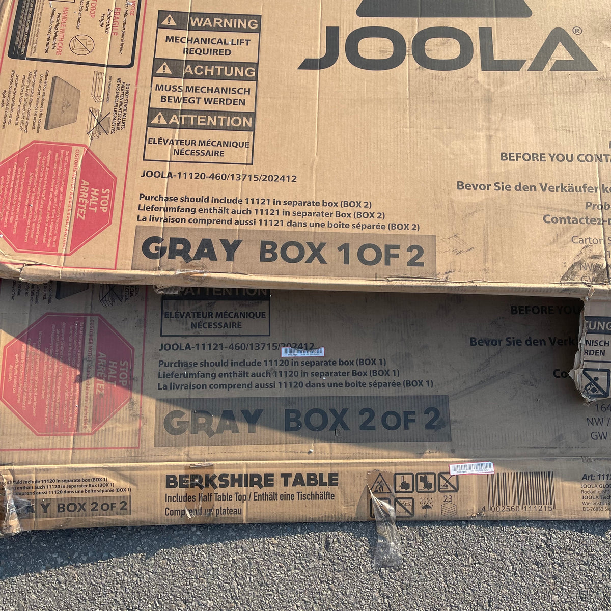 JOOLA Berkshire Ping Pong Table Tennis Grey (Good)