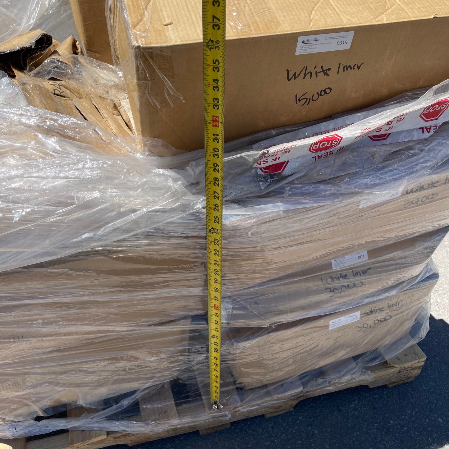 ZA@ Pallet of B&B CAP LINERS Medical Bottle Lids and Cap Liners, White & Silver (New)