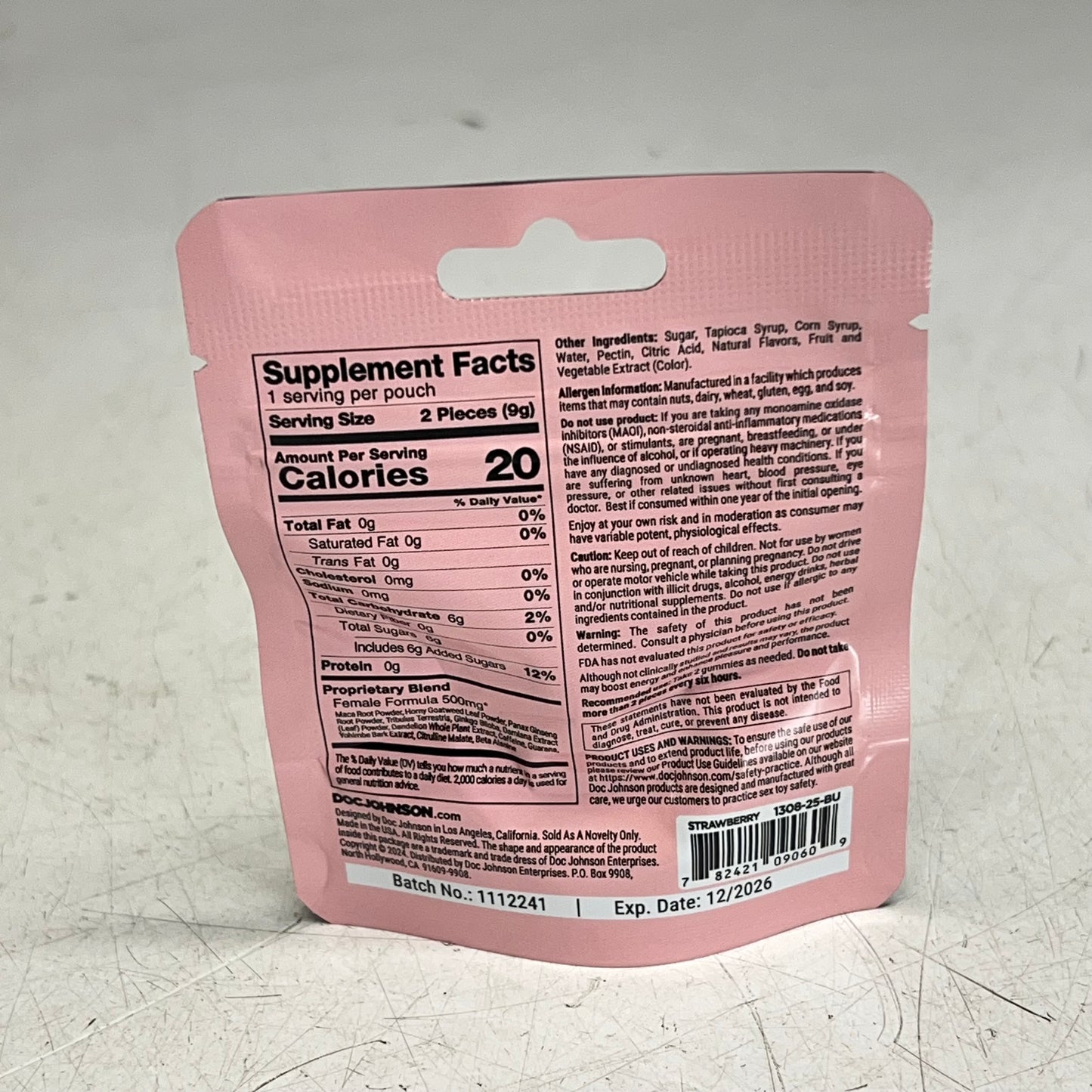 DOC JOHNSON (12 PACK) Spanish Fly Female Enhancement 12 Serving BB 12/26