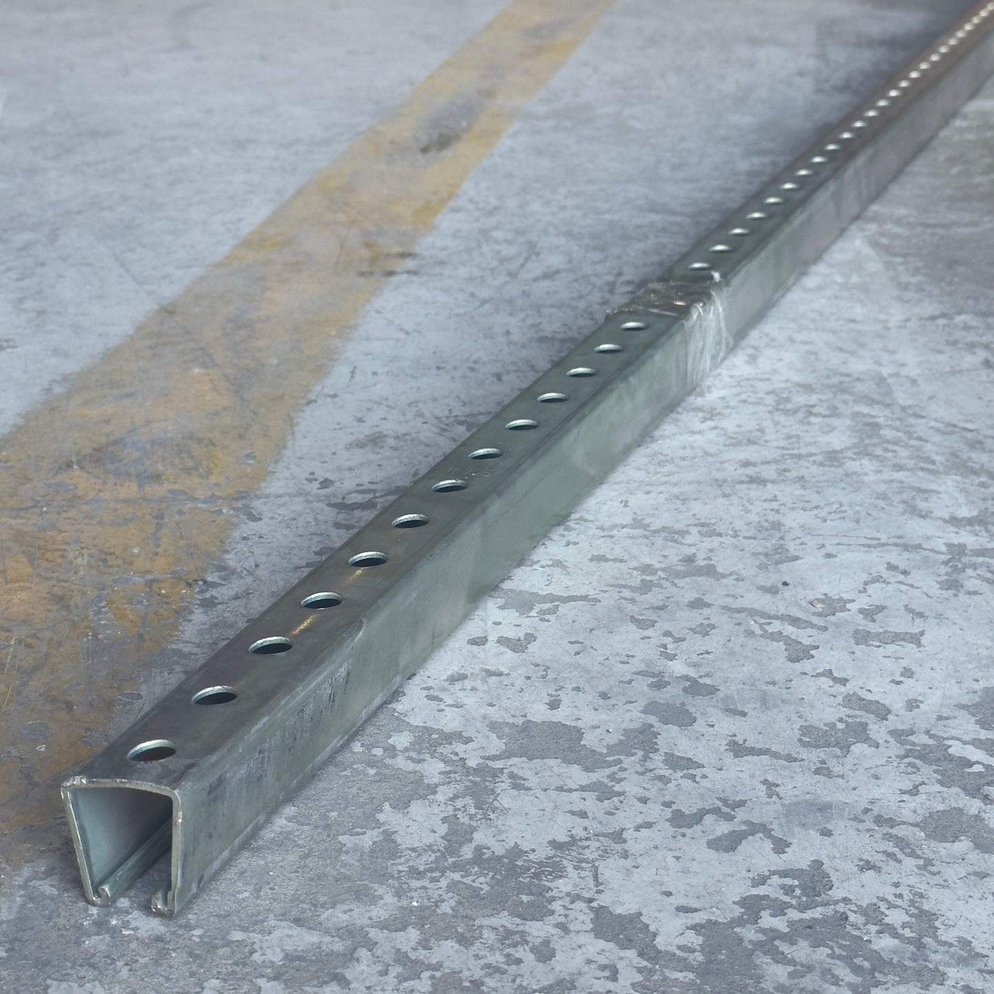 ZA@ Electro-galvanized Half Slot Channel Strut Sz 240”Lx1”W (AS-IS, Damage)