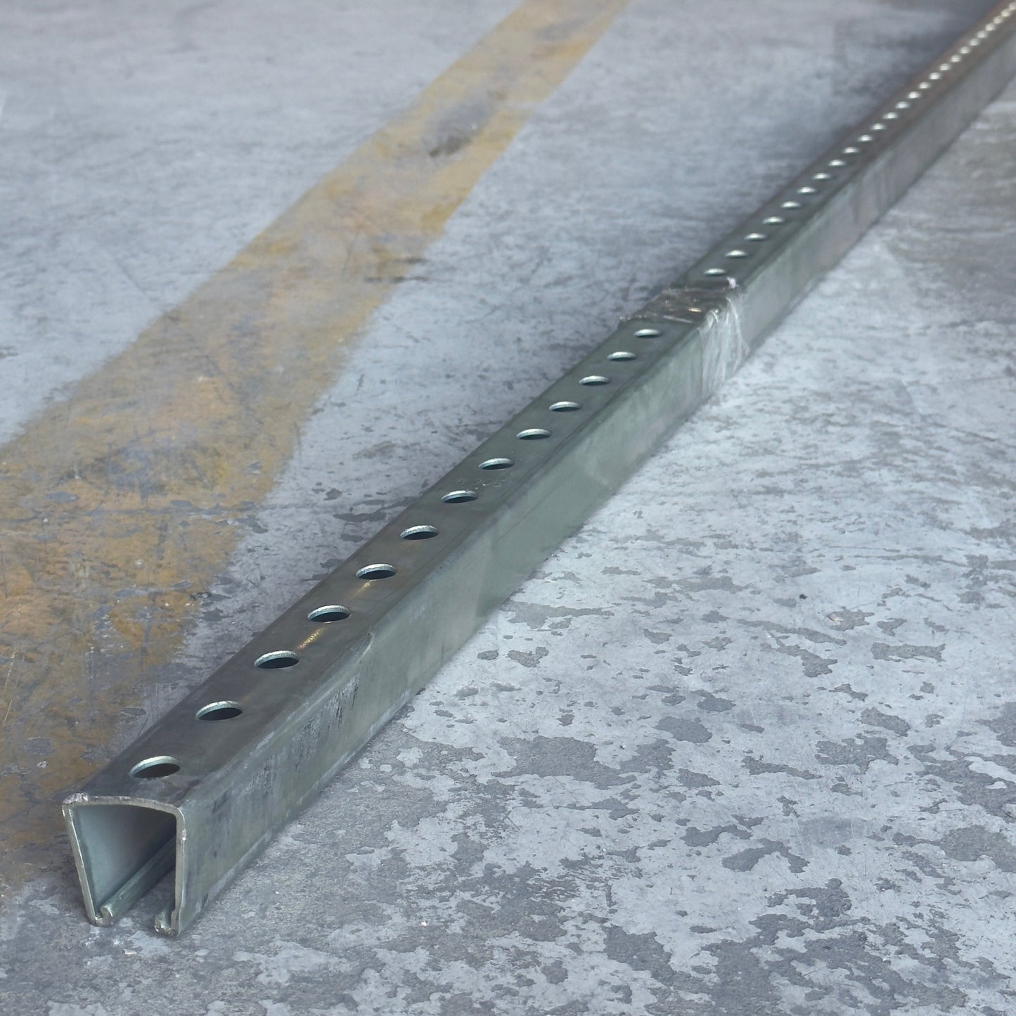 ZA@ Electro-galvanized Half Slot Channel Strut Sz 240”Lx1”W (AS-IS, Damage) A