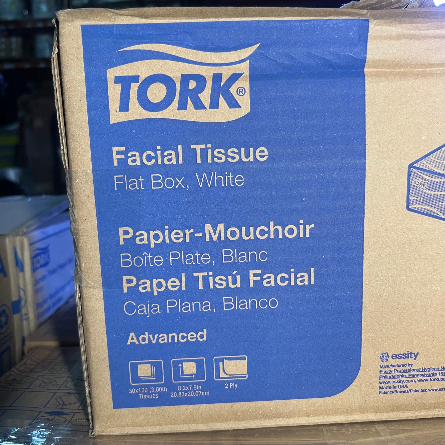 ZA@ TORK (30 PACK) Facial Tissue Sz 8.2" x 7.9" TF6810 (AS-IS, Distressed Boxes)