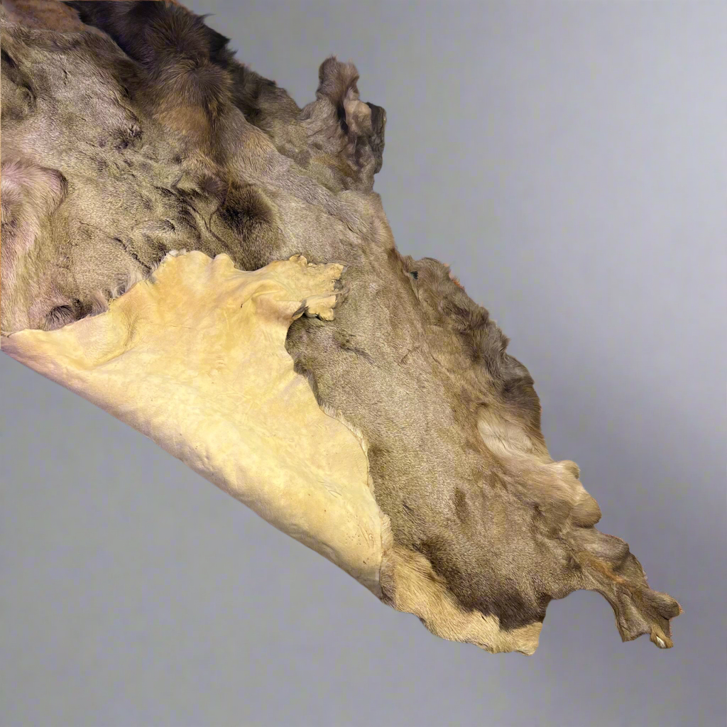 Large Real Elk Hide Rug/Home Décor 68"X55" Brown/Tan