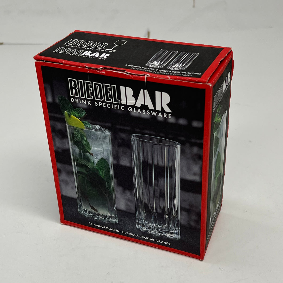 RIEDEL BAR (SET OF 2) Drink Specific High Ball Glasses Mixed Cocktails  Clear