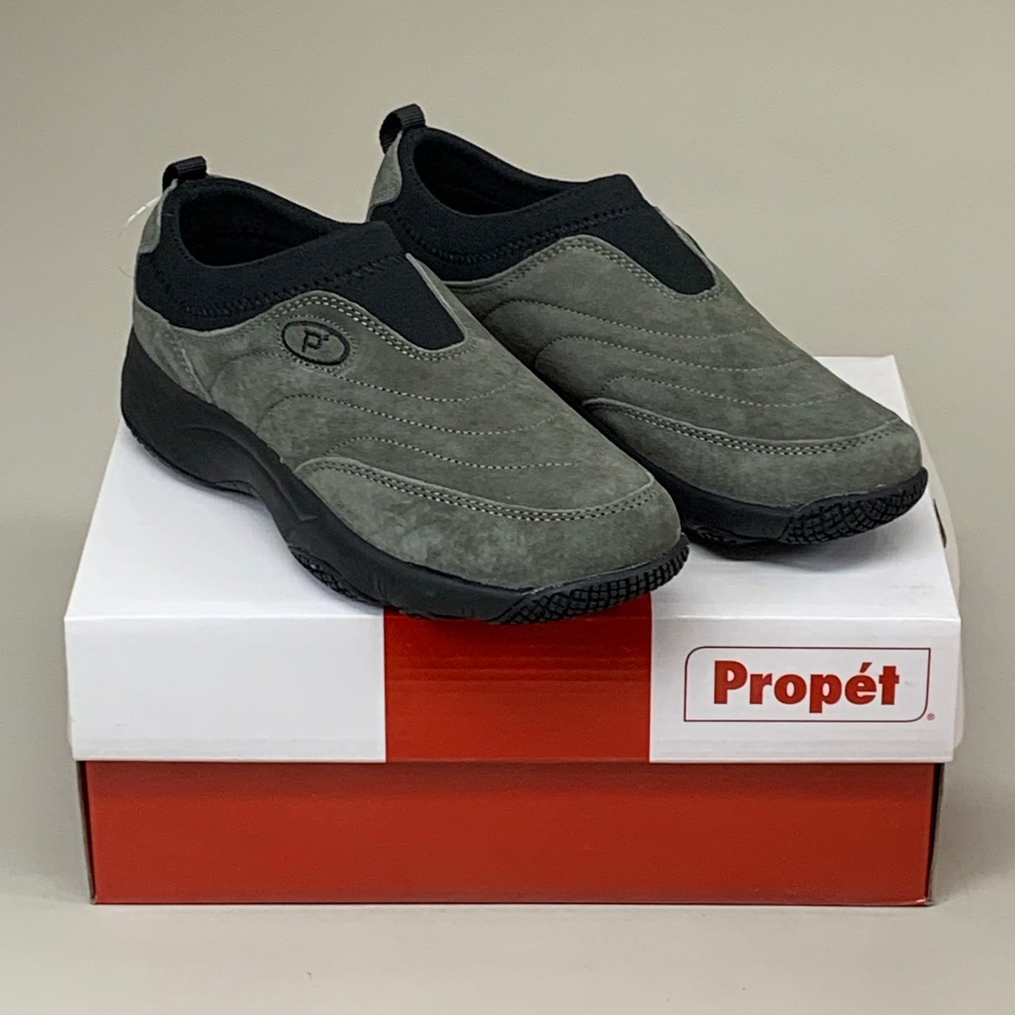 PROPET Wash & Wear Slip-On II Shoes M(B) Women's SZ 6.5 SR Pewter Suede W3851SPWM-06H