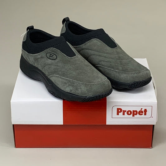 PROPET Wash & Wear Slip-On II Shoes M(B) Women's SZ 6.5 SR Pewter Suede W3851SPWM-06H