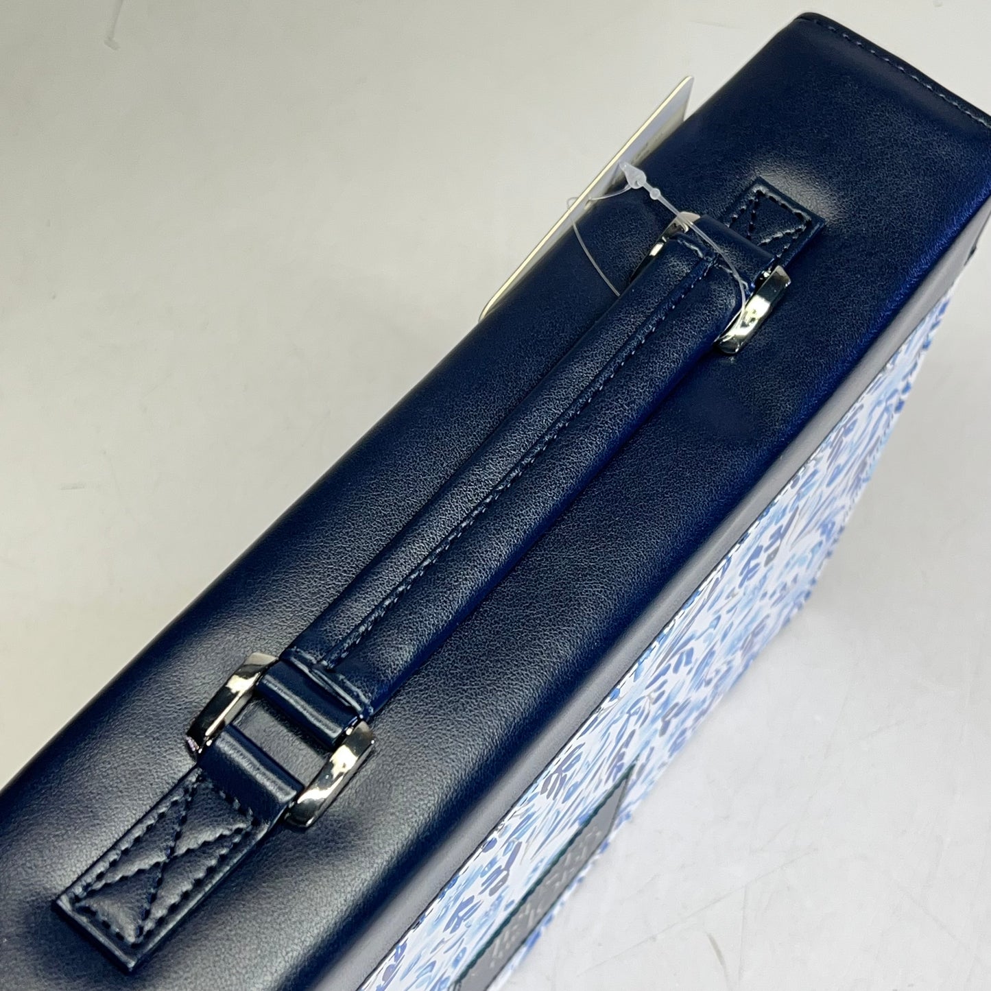 CHRISTIAN ART GIFTS Proverbs 3:5 Faux Leather Bible Cover 8"x11" Blue Floral