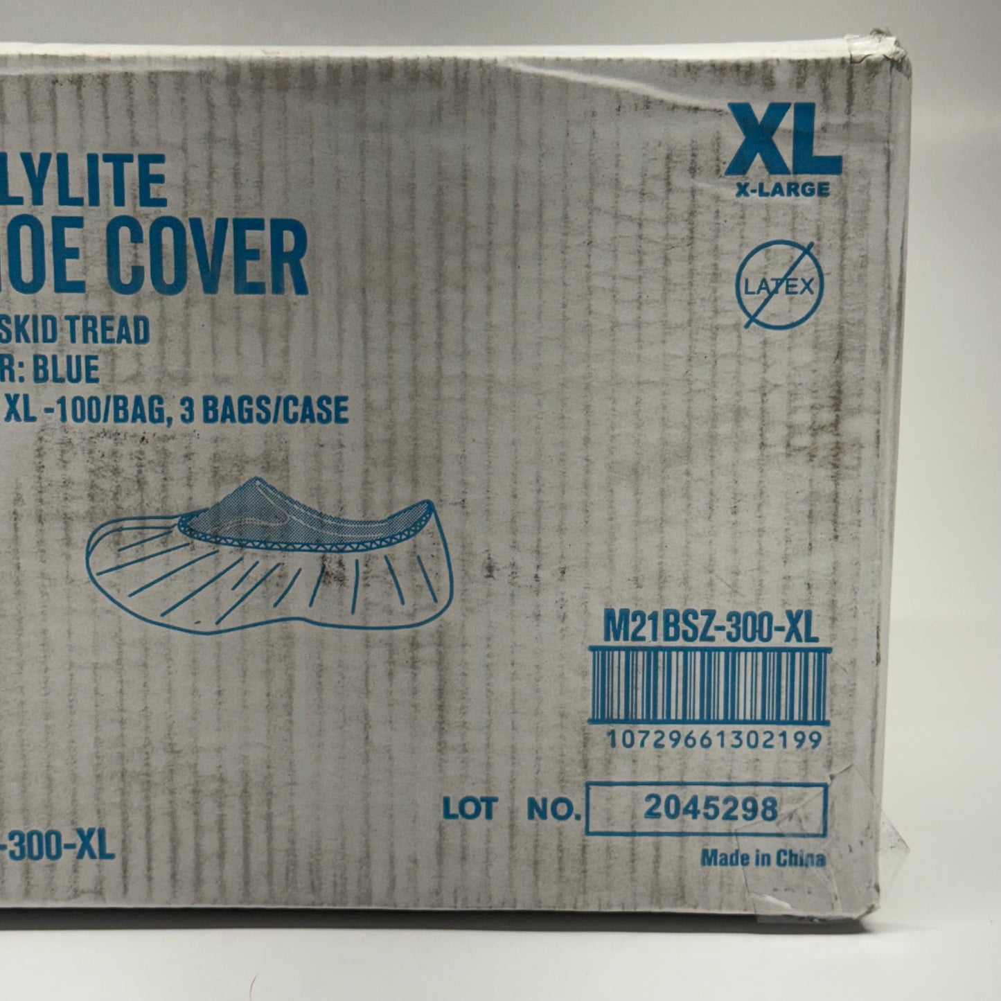 SAFETY ZONE (300 PACK) Polylite Shoe Cover Sz XL, Blue M21BSZ-300XL