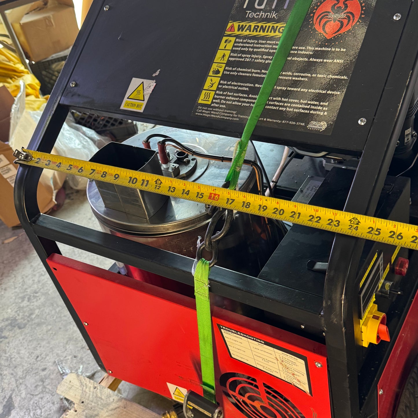 TUFF TECHNIK 4000 PSI Mobile Industrial Gas-Powered Pressure Washer with Hot Water Burner HQ2815 (New Other, Cosmetic Damaged)
