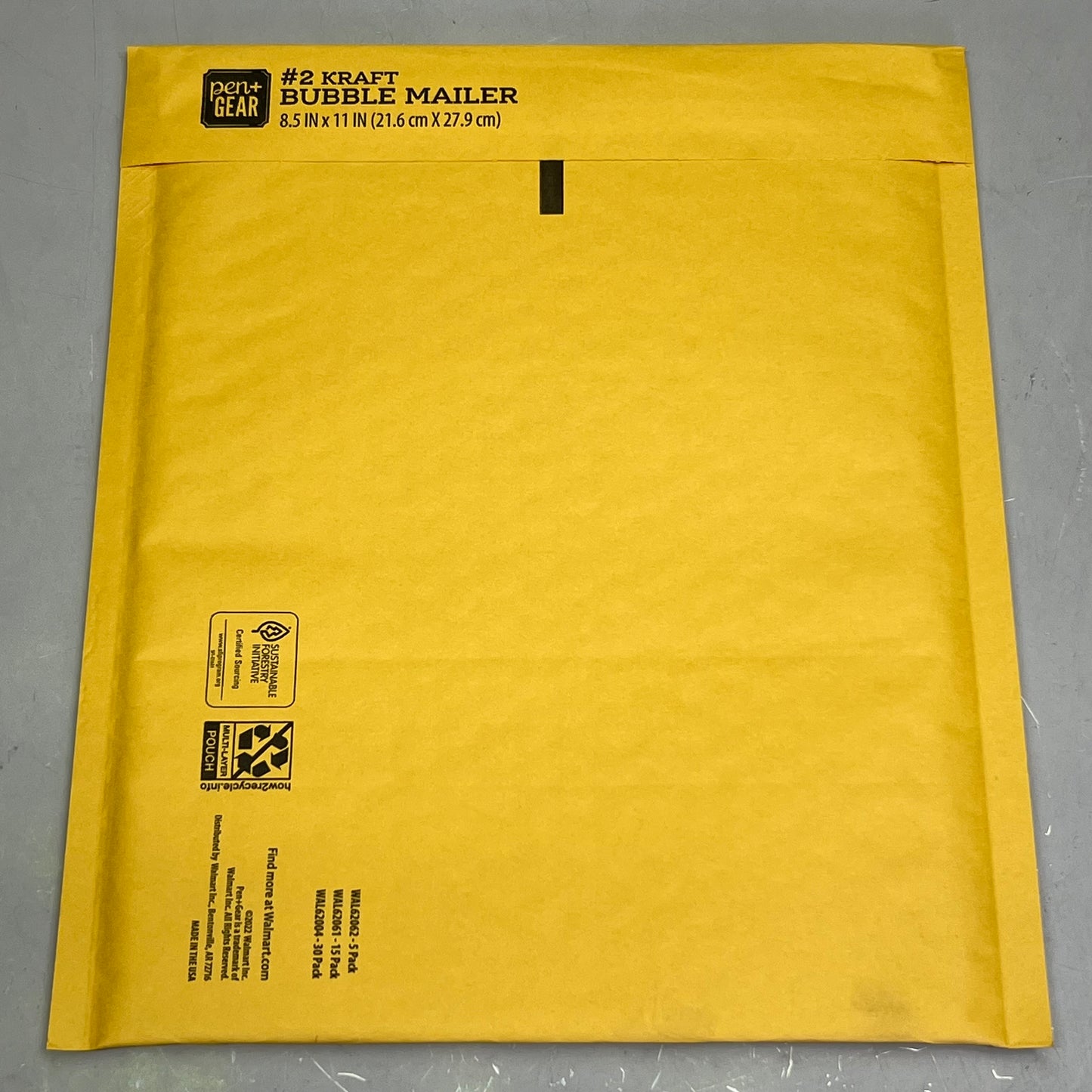 PEN+GEAR (90 Count) #2 Kraft Bubble Mailer 8.5" x 11" Yellow WAL62061