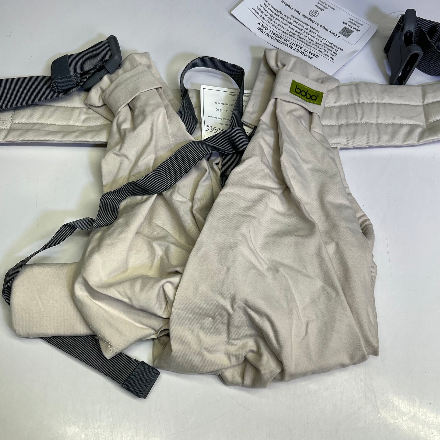 ZA@ BOBA Bliss Baby Carrier One Size 24"-58" Waist Organic Stone BLS2-0STO C