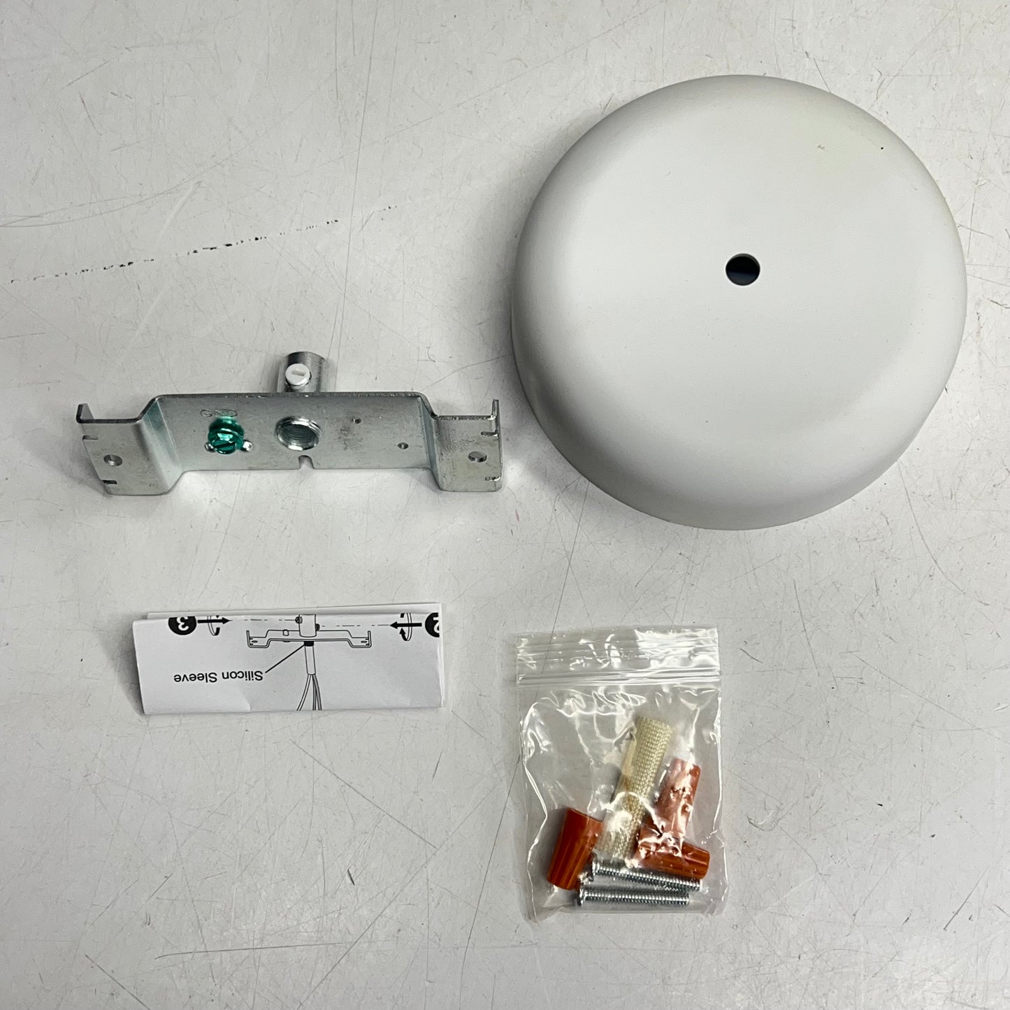 GREENCREATIVE Unfold Pendant Light Made From Pliable Silicone Dia 4.25" White