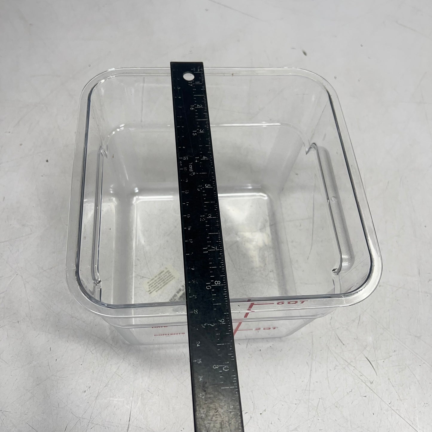 CARLISLE  (SET OF 6) Squares Polycarbonate Food Storage Container  6 qt 1195207
