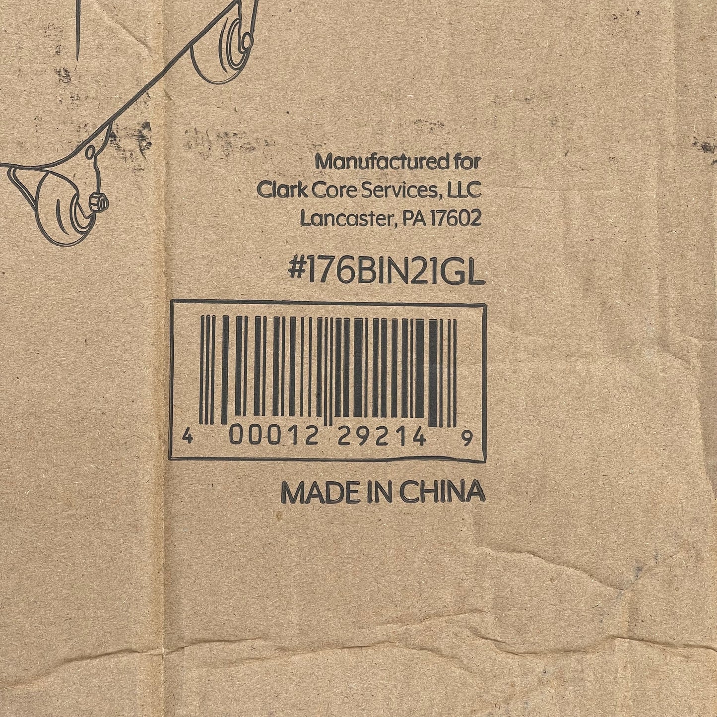 BAKER’S LANE Mobile Ingredient Bin 21 Gal White 176BIN21GL