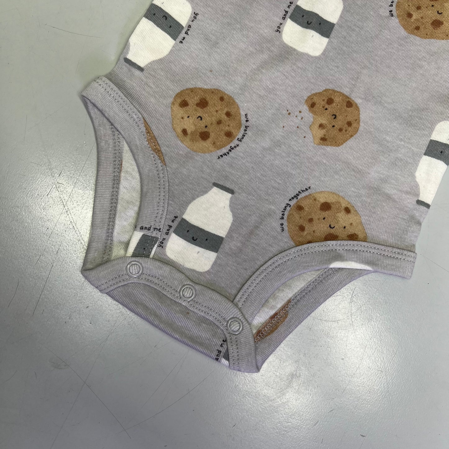 CARTERS (5 PIECE SET) Milk & Cookie - Animal Bodysuit Baby Boys Sz 3M Blue/White