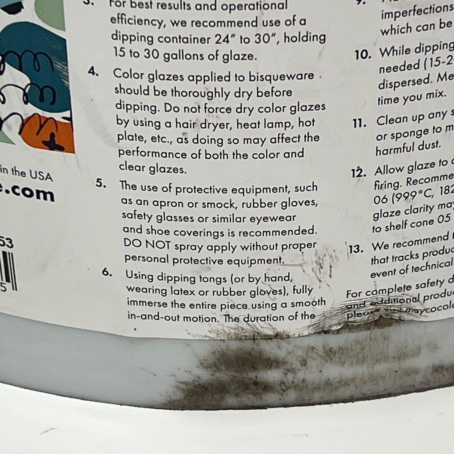 COLOR ME MINE  Tub of Low-fire Ceramic Glaze  38lb Glossy Clear 2602053