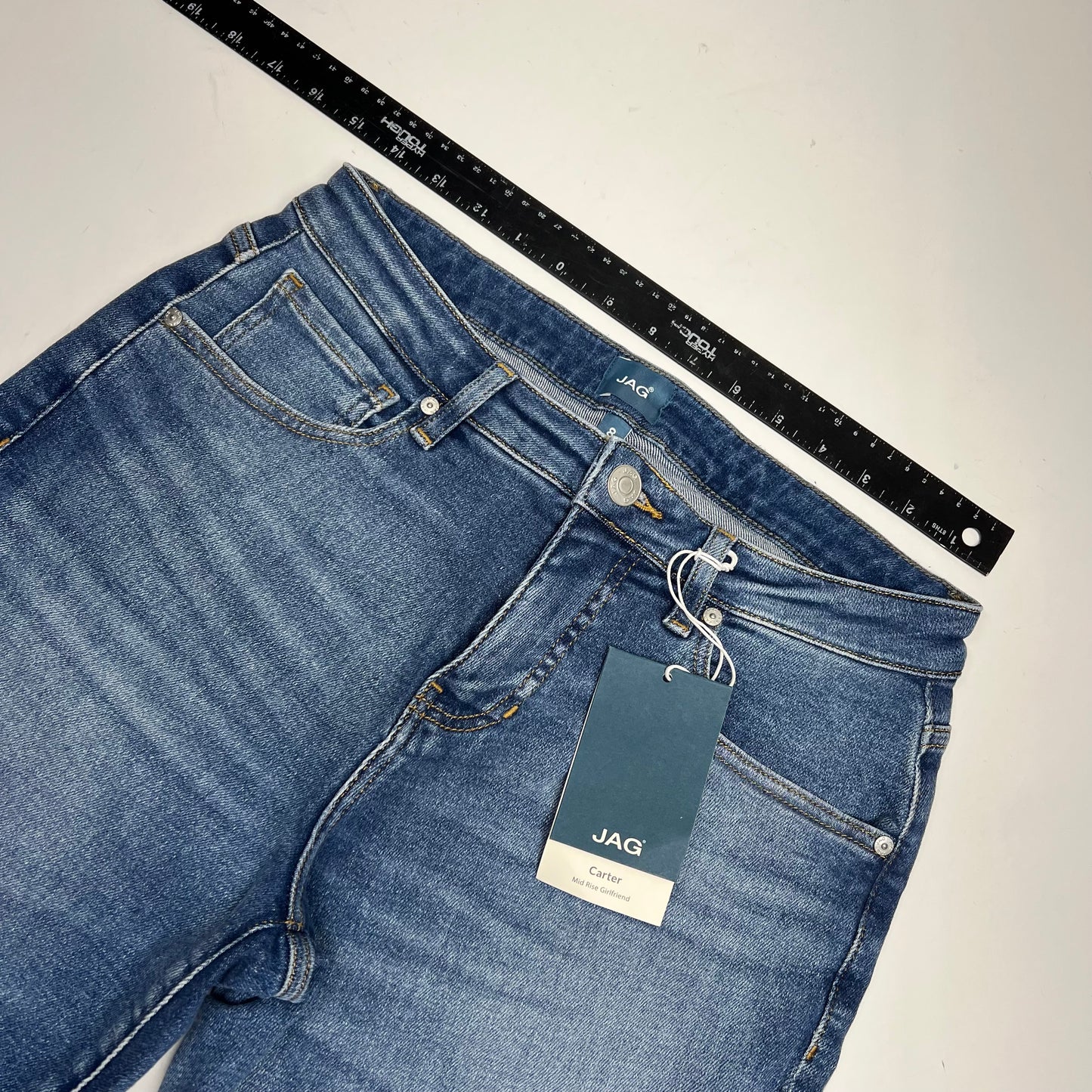 JAG Carter Girlfriend Jean Distressed Jeans Women's Sz 8/25 Savana J2874SAT307