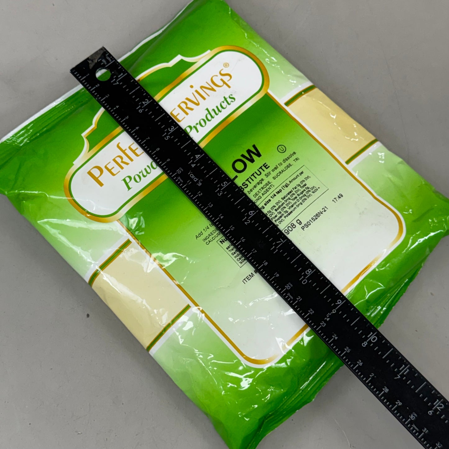 PERFECT SERVINGS (3 Bags 2lbs Each) Yellow Sugar Substitute  Yellow