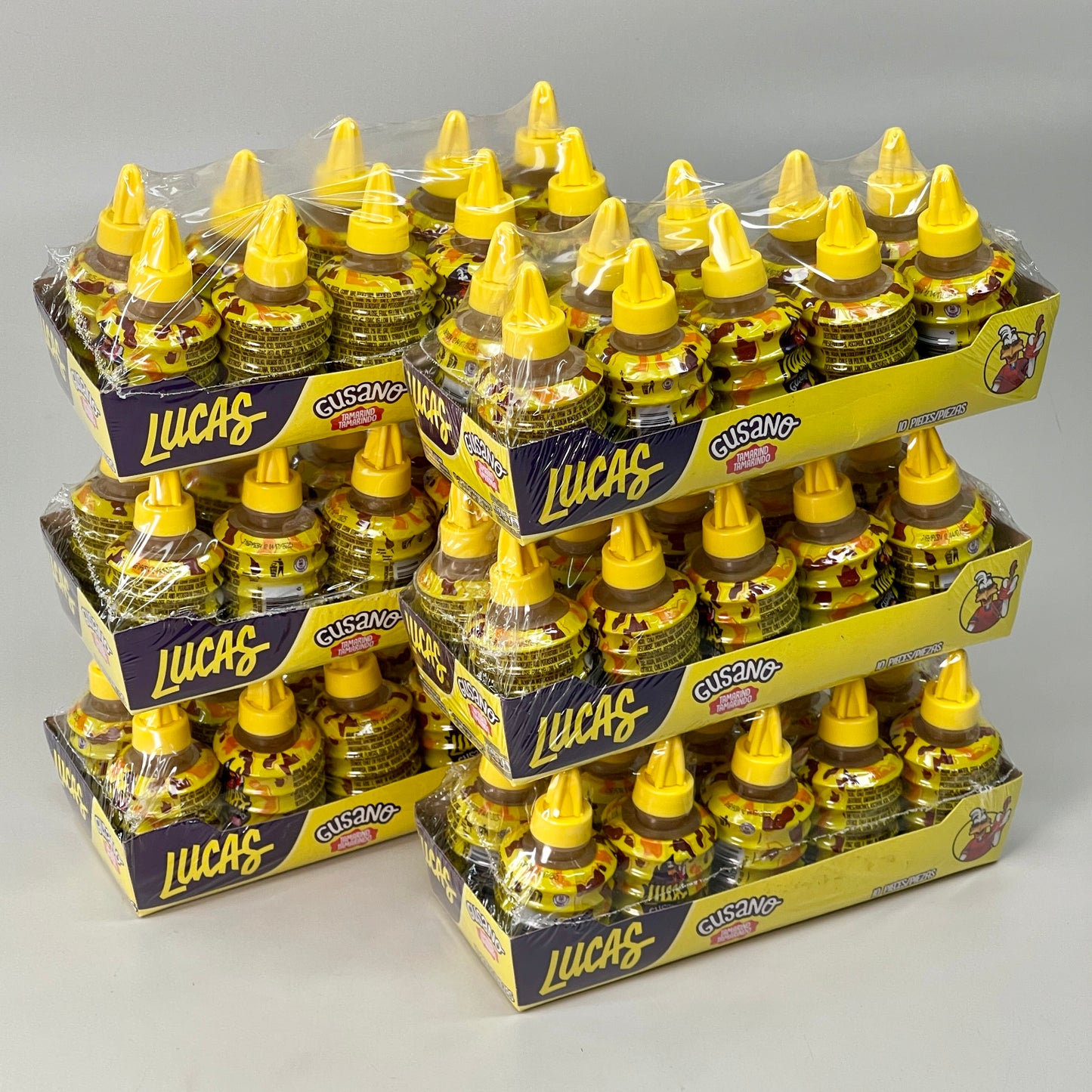 LUCAS GUSANO 60 Bottles! Tamarind Hot Liquid Candy 1.26 oz Exp 04/07/2025 (New)