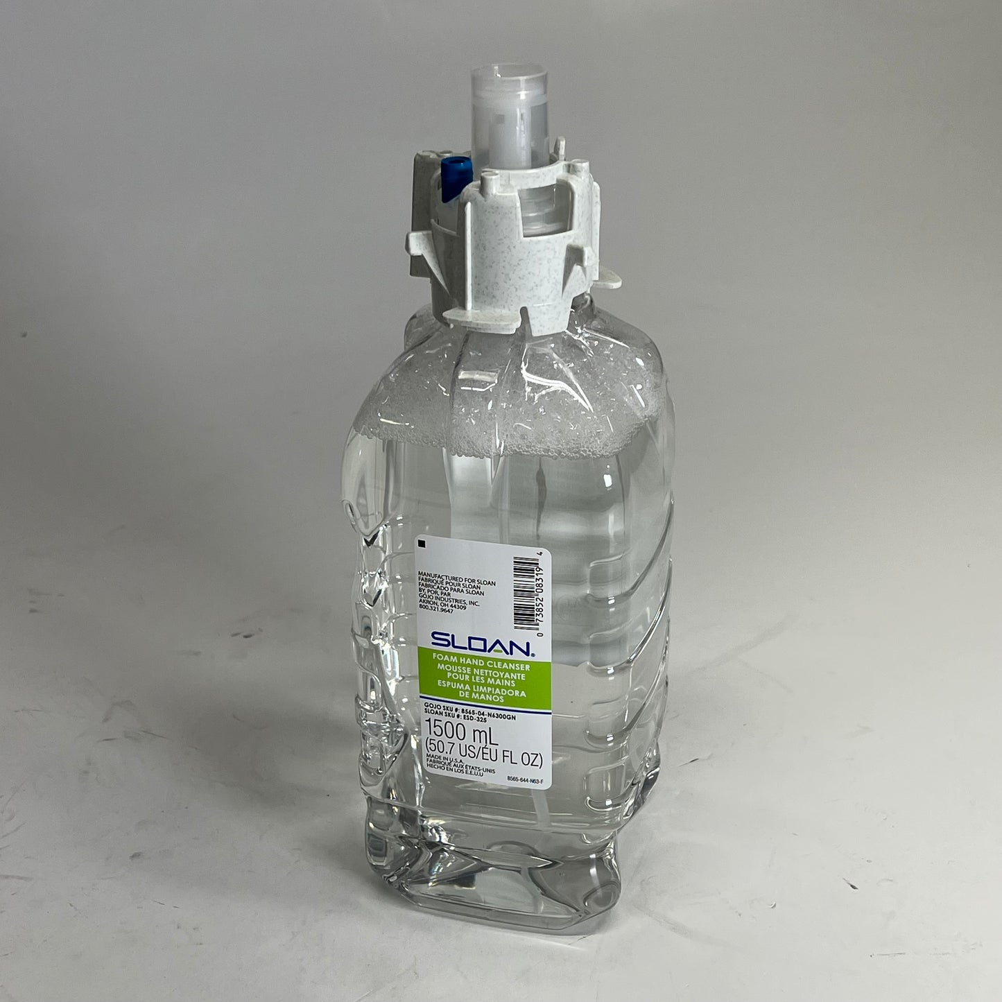 SLOAN  (4 PACK) Esd-325 Green Certified Foam Soap 1.5L Bottles Clear 03460004