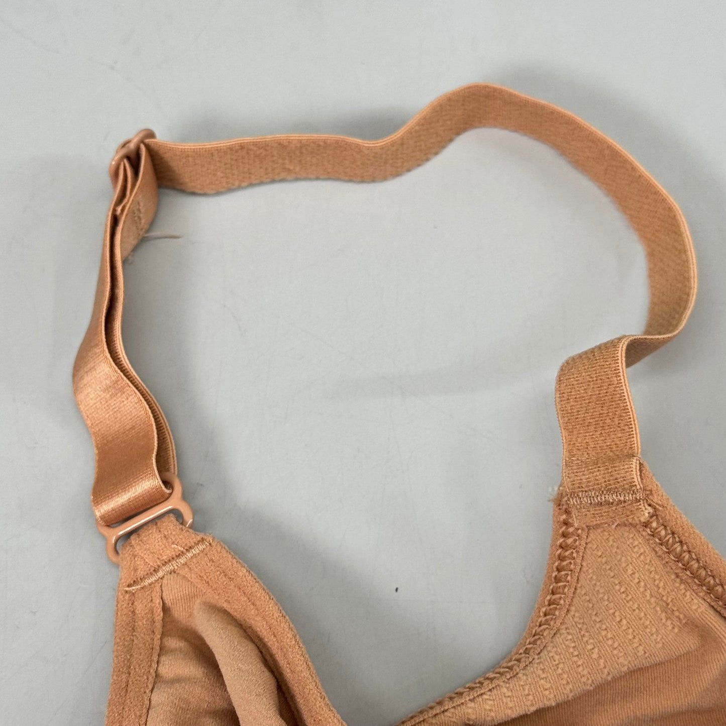 SKIMS Strong Support Seamless Bralette Pique Stitching Women's Sz L/XL Bronze