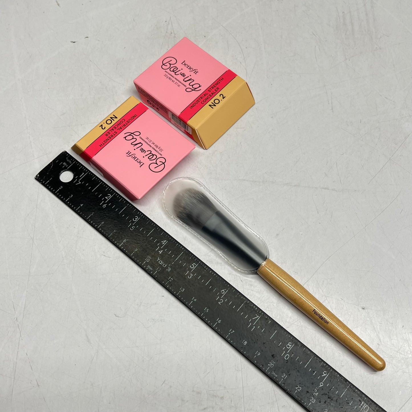 ZA@ BENEFIT (3 Pieces) Set 2 Boi-ing Industrial Strength Concealer No.2 & Brush BH46