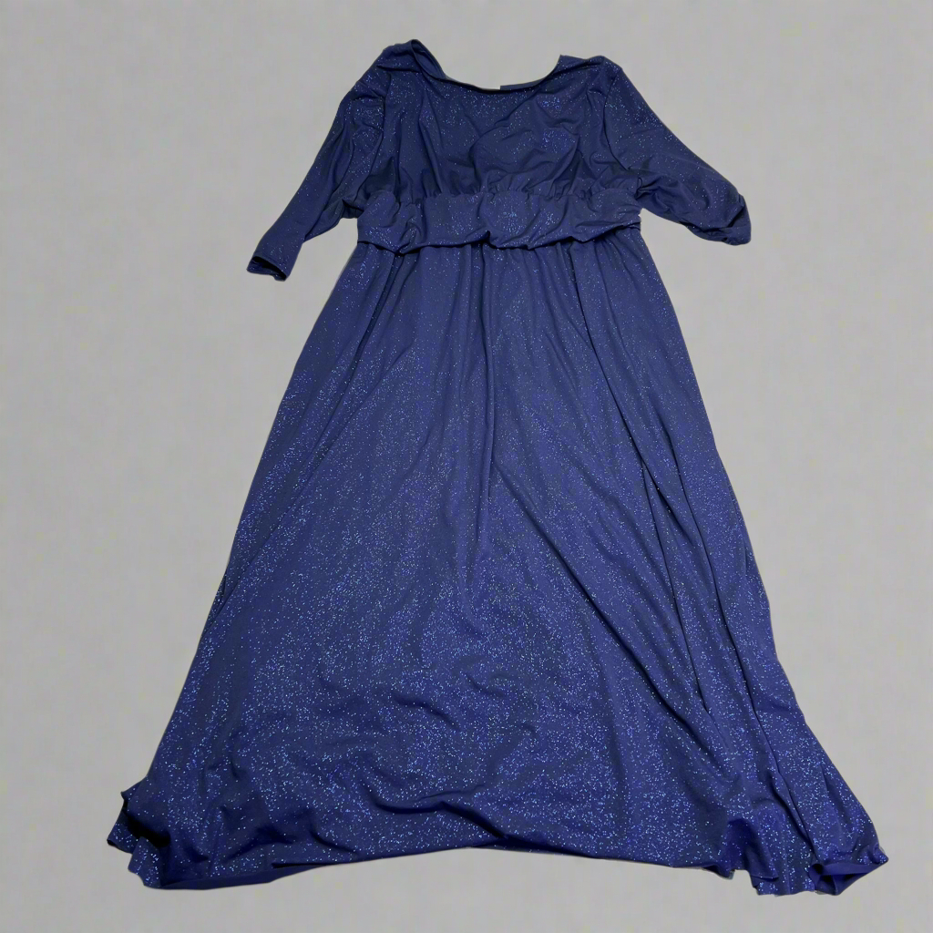 KIYONNA Romanced By Moonlight Gown Women's Sz 4X 26-28 Sparkle Blue (Pre-Owned)