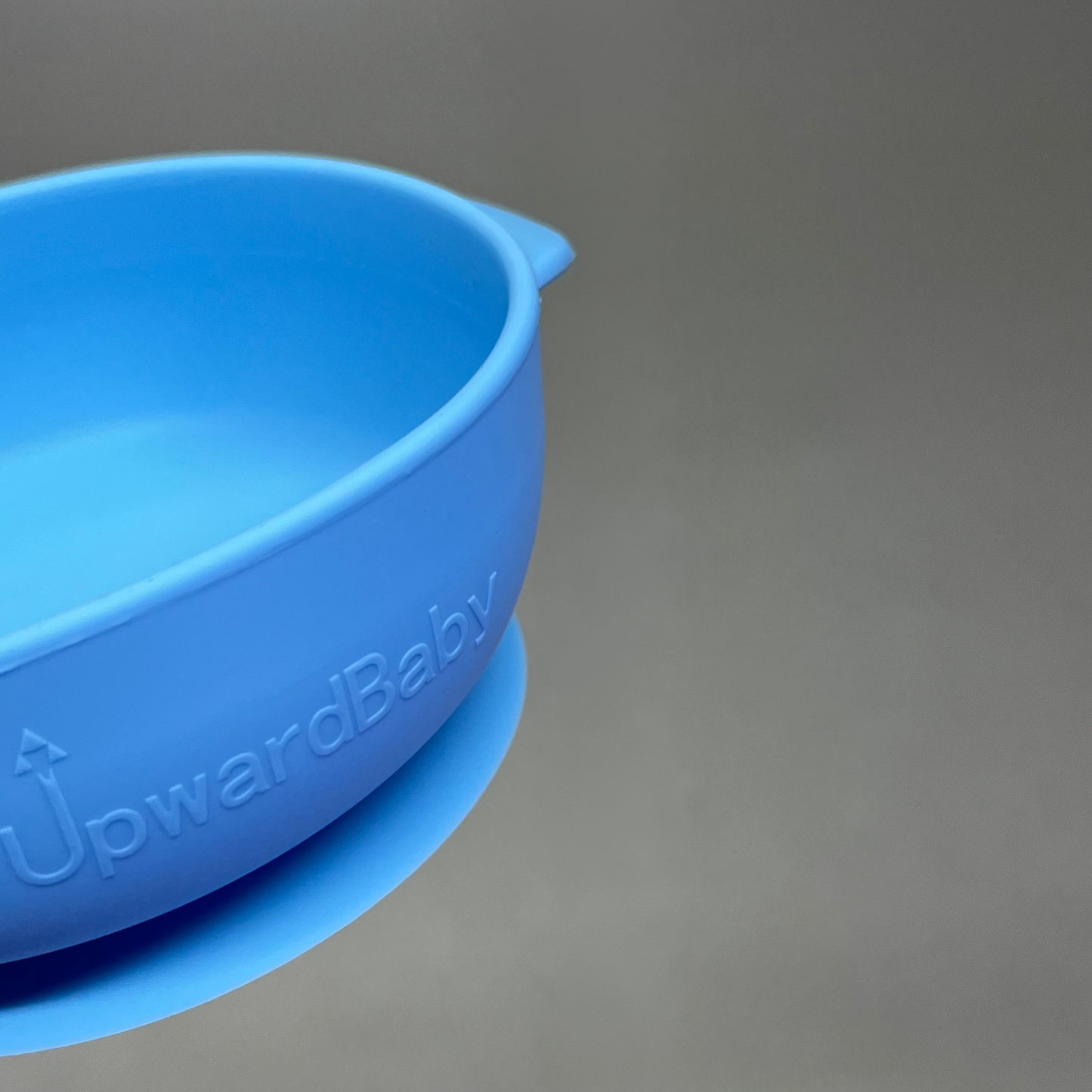 ZA@ UPWARDBABY (3 PACK) Silicone Bowl Suction Set w/ Spoon 5"x5"x2" Blue/Green/Grey