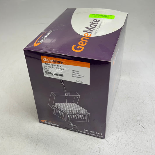 BIO EXPRESS (8 PACK, 96 EACH) Gene Pipet Tips 1250µL P-1237-1250 01440-001-00