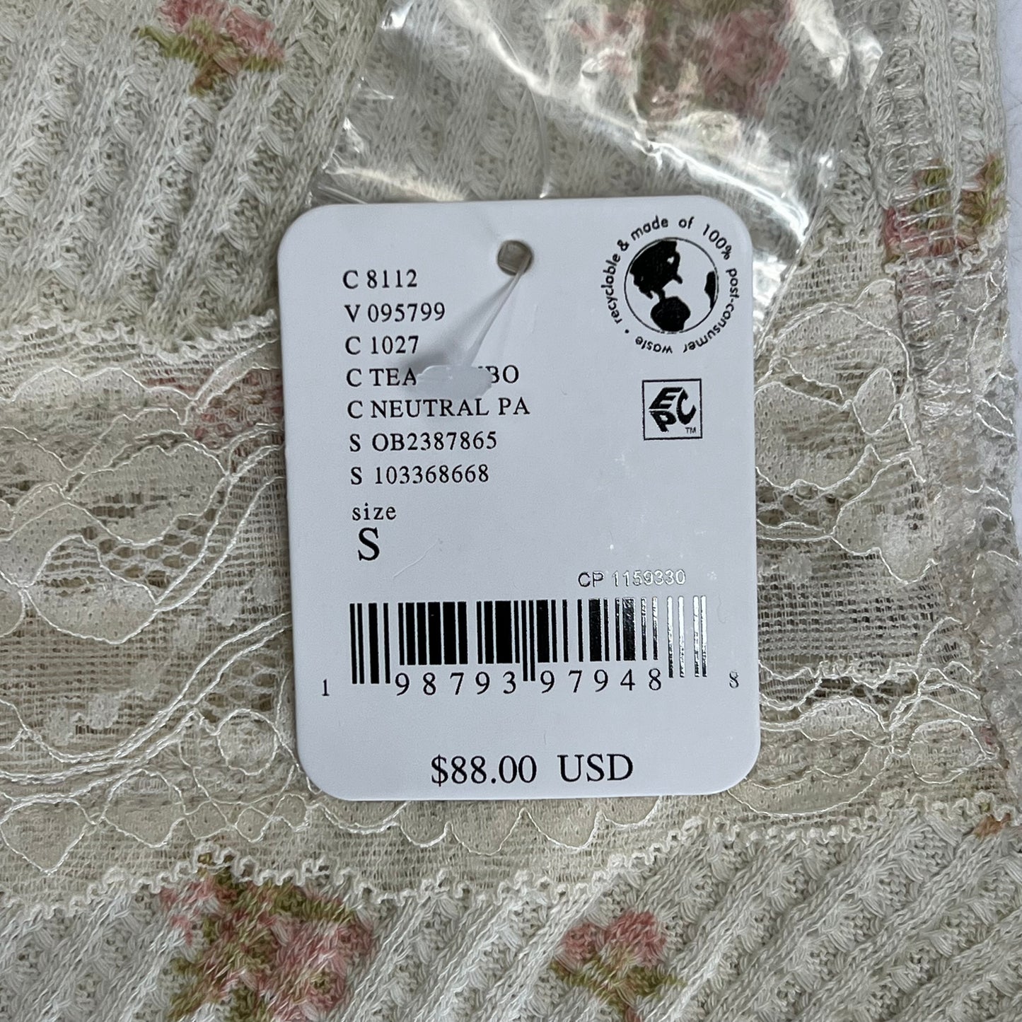 FREE PEOPLE Let's Party Cardi-print Top Women's Sz S Tea Combo 103368676