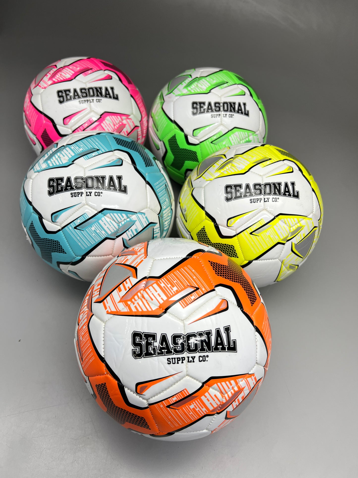 SEASONAL SUPPLY (5 PACK) Competitor Soccer Balls Size 5 Multicolor 04156