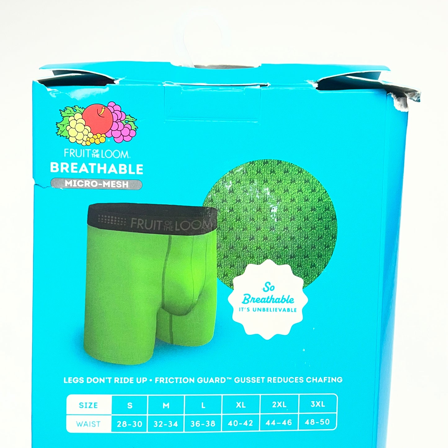 ZA@ FRUIT OF THE LOOM (3 PACK) Breathable Cotton Micro-Mesh Boxer Briefs Men's Sz M Multicolor BW3BBC2