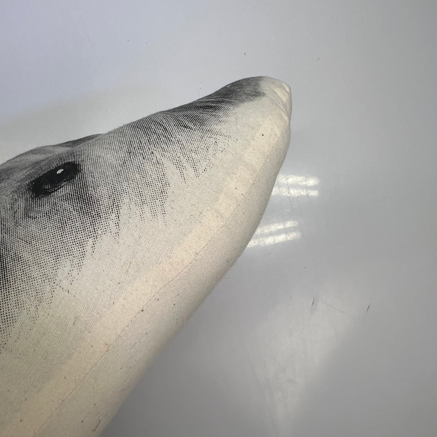 BRODERPRESS Hand Silkscreened Contoured Yorkshire Terrier Pillow 16"x10" B&W