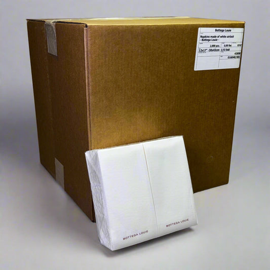 ZA@ BOTTEGA LOUIE (2000 Pcs) Napkins Made of White Airlaid Sz 12" x 12" (New) A