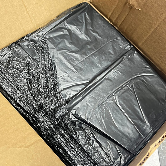 ZA@ (1000 PACK) Bulk Blank Grocery Bags  Black