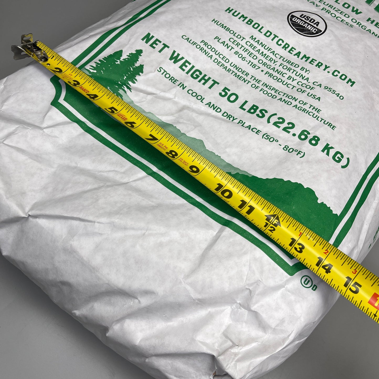 HUMBOLDT CREAMERY Organic Non Fat Powdered Dry Milk  50 lb bag