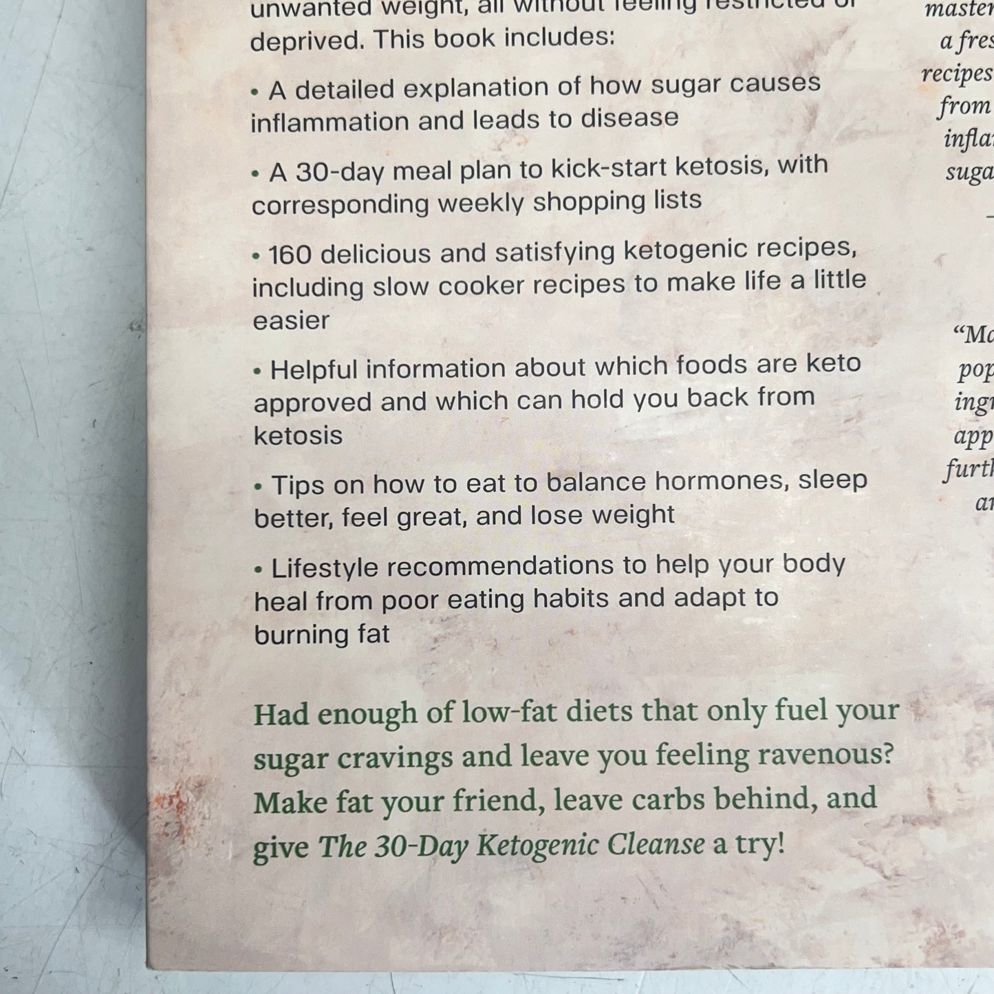 THE 30 DAY KETOGENIC CLEANSE  160 Tasty Whole Food Recipes Paperback Book