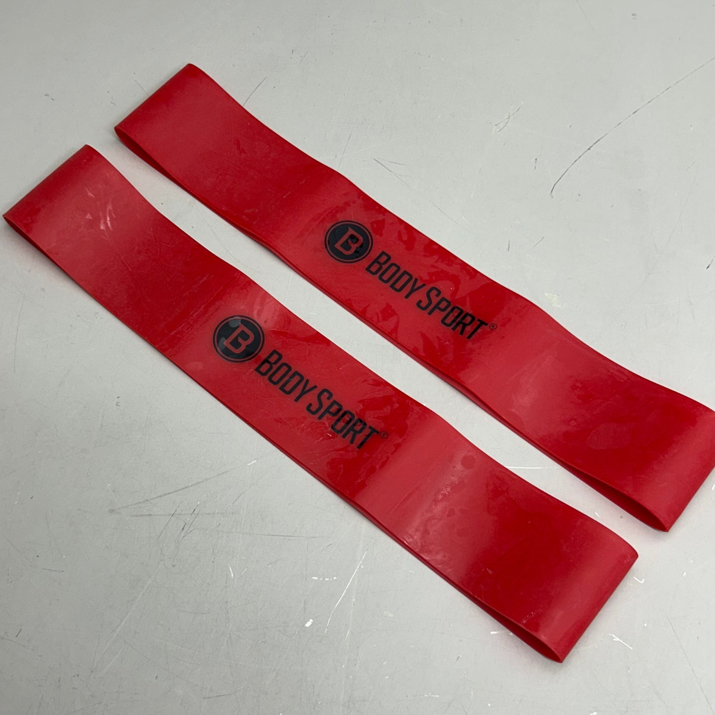 BODY SPORTS (2 Pack) Loop Exercise Band Heavy Resistance Red 2"x24"