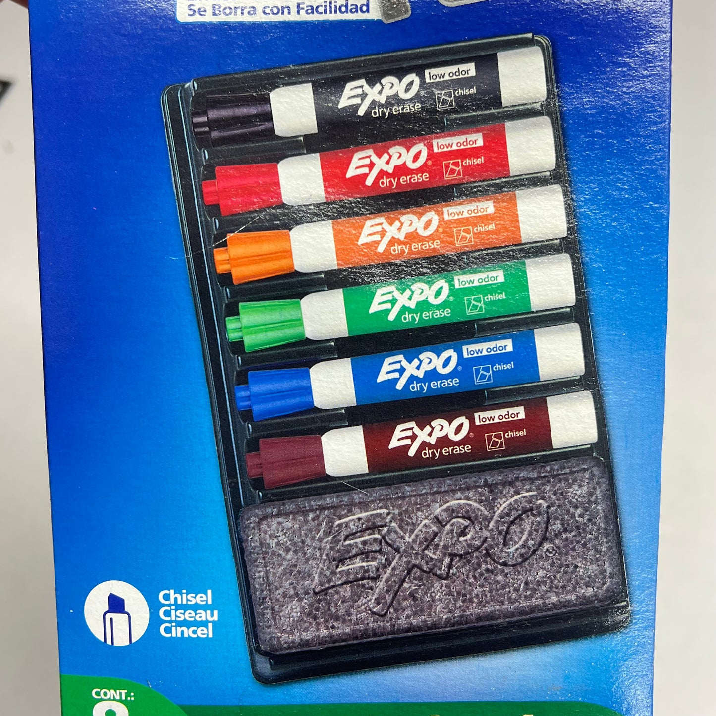 EXPO (3 PACK, 7 PIECES EACH) Low-odor Dry Erase Marker & Organizer Kit