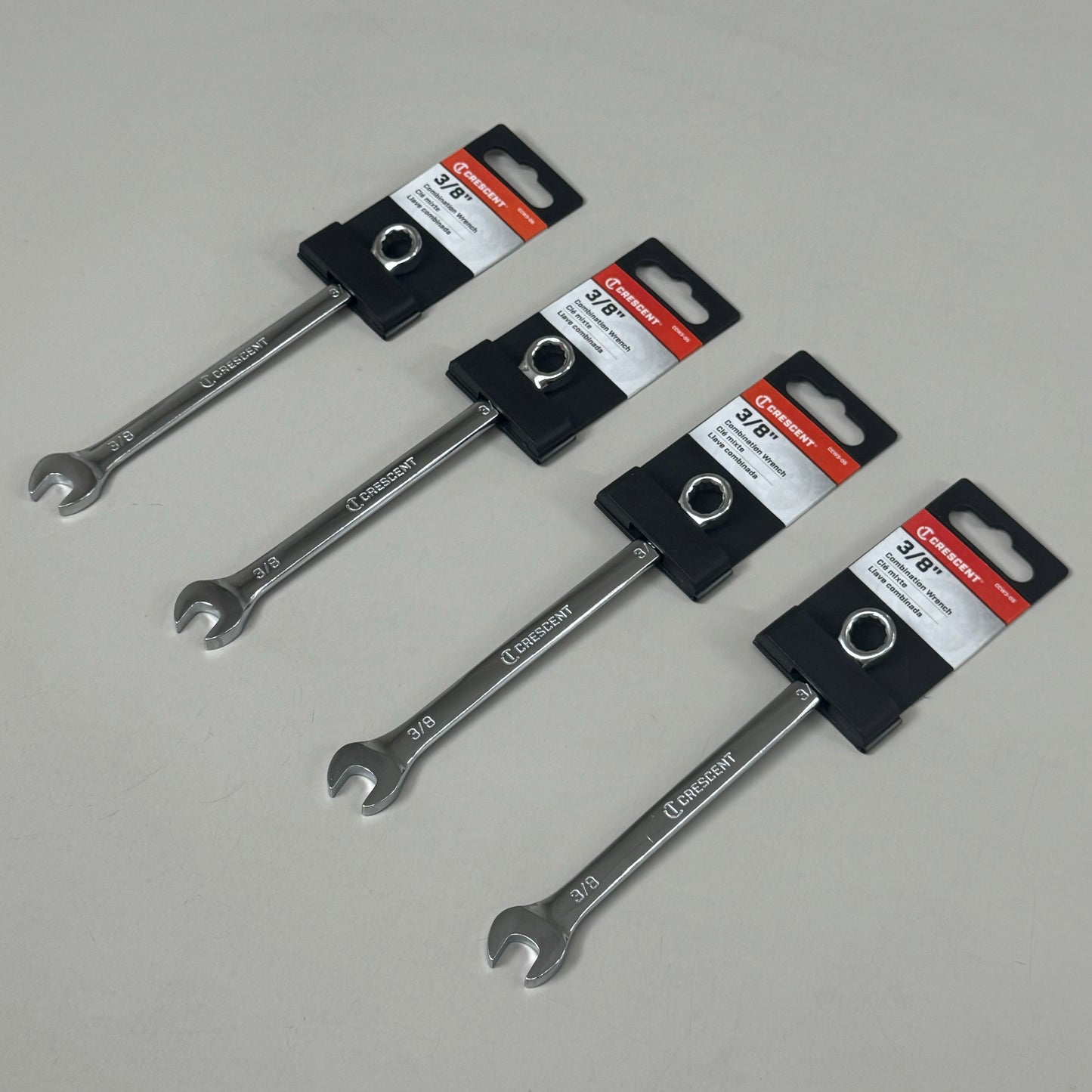 CRESCENT (4 PACK) Combination Wrench 3/8" 12 Point Alloy Steel Chrome CCW3-05