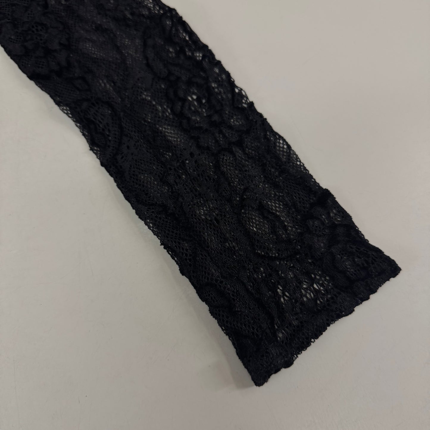 GOOD AMERICAN Mesh Bodysuit Medium Black001 GB0633