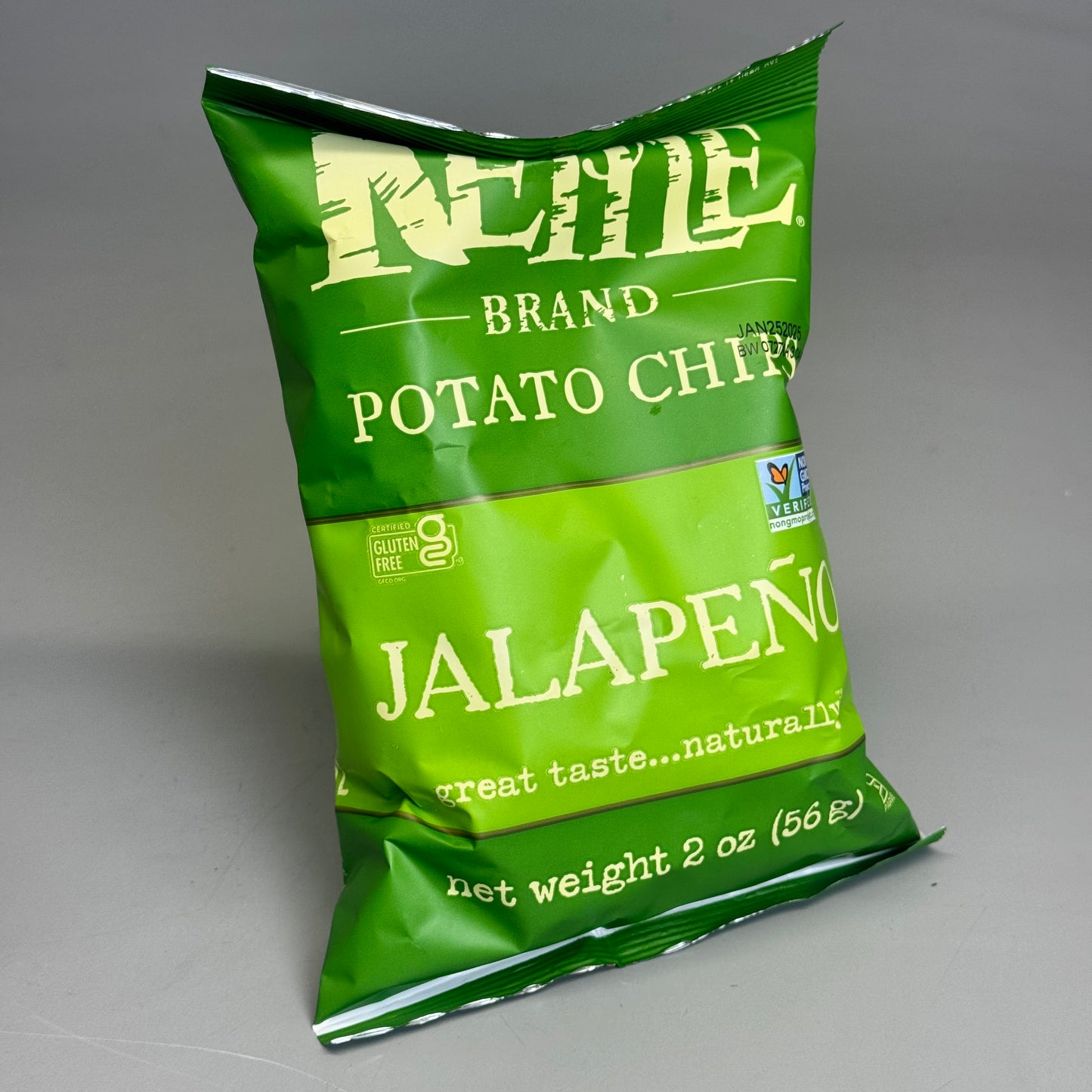 ZA@ KETTLE Potato Chips Stand with/ 4 Flavors, 2 oz bags BB 01/25