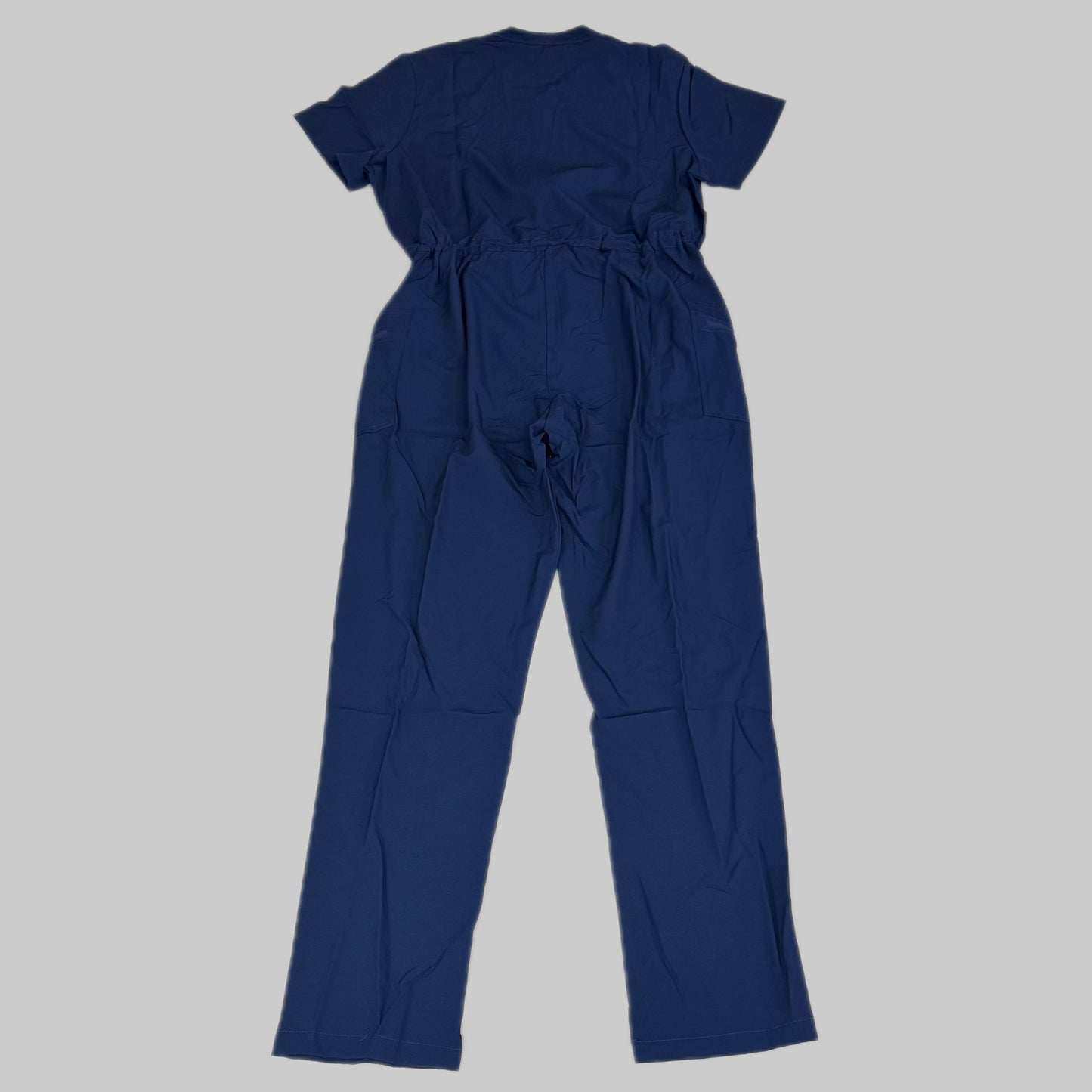 GREEN TOWN 4 Flex Scrubs Jumpsuit Cinch In Waist Women's Sz S Indigo GFX-023AST