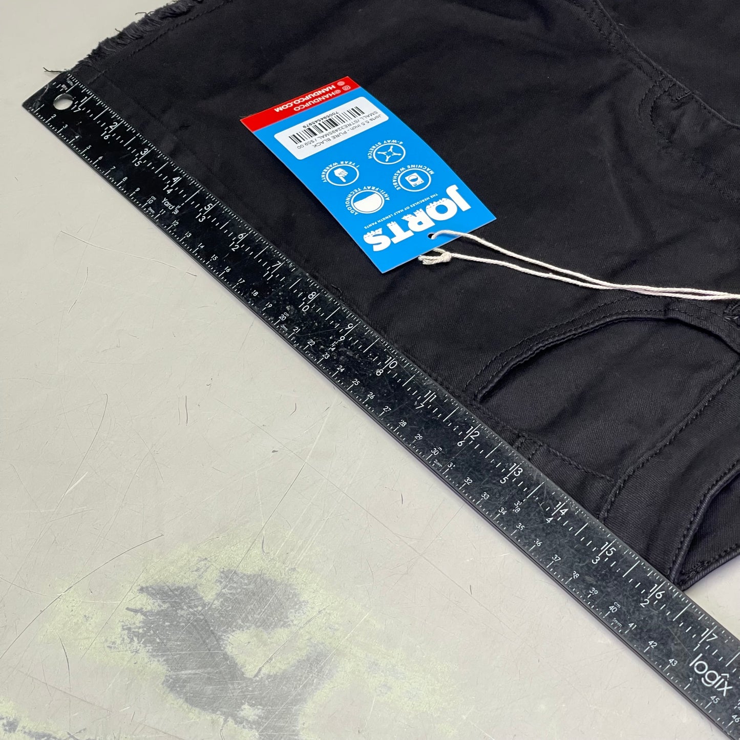 HANDUP APPAREL Jorts 5.5" SMALL Men's Pure Black STRE3249SMAL