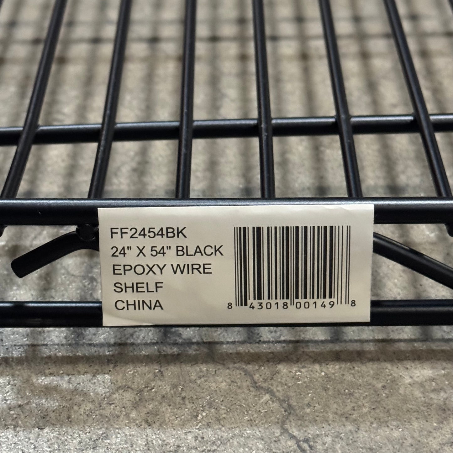 ZA@ Pallet of 4/Boxes Shelf & 2/Boxes Post FOCUS Black Epoxy Wire Shelf Sz 86”Hx24”Wx54”L, Black (New)