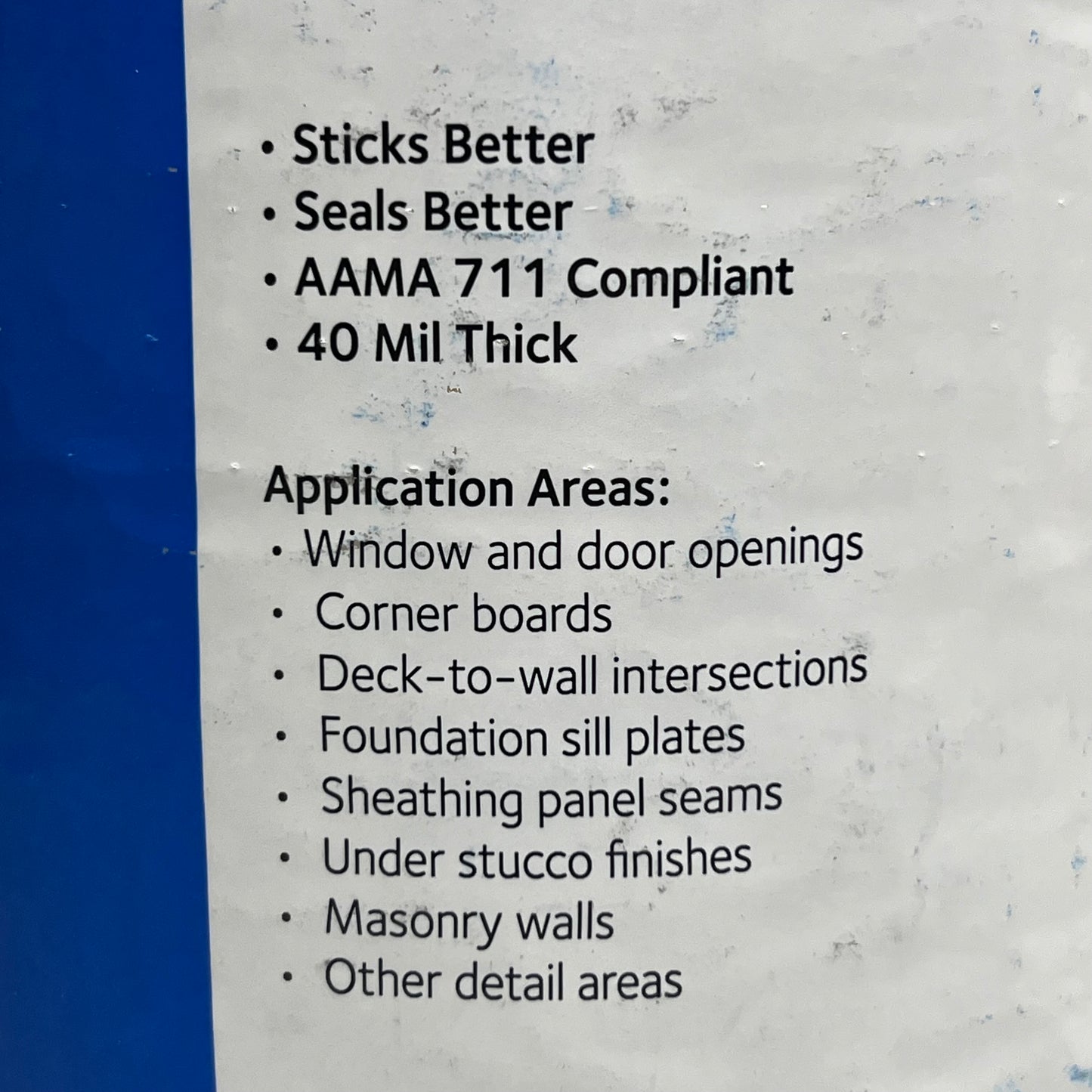 VYCOR V40 Self Adhered Flashing for Windows, Doors & Critical Non-Roof Details 12"x50'