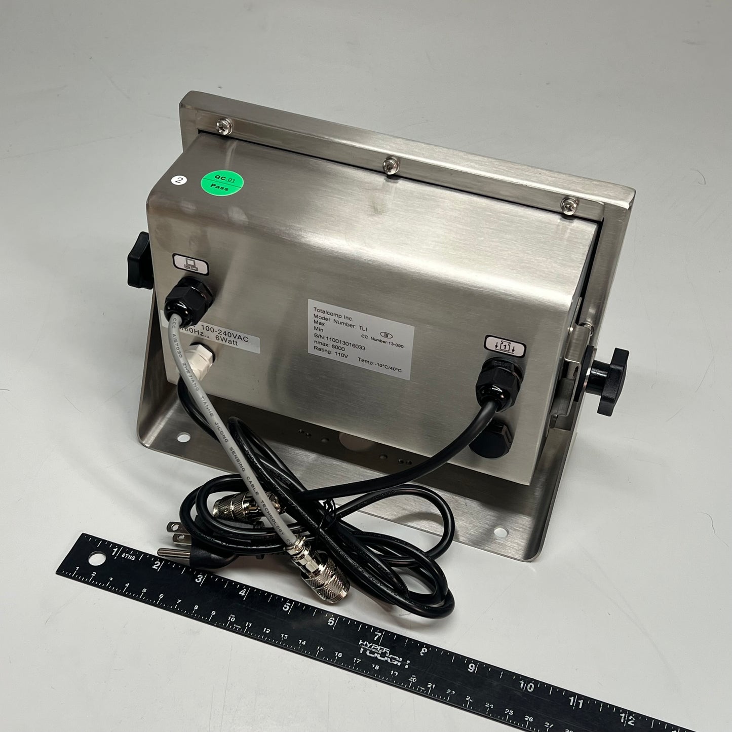 TOTAL COMP INC Stainless Steel Weight Indicator W/Power Cord 2" LCD 110013016033